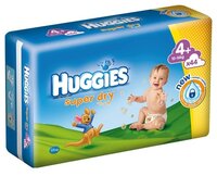 Huggies подгузники Super Dry 4+ (10-16 кг) 44 шт.