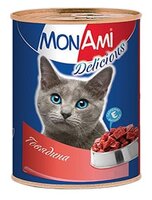 Корм для кошек MonAmi Delicious консервы для кошек Говядина (0.35 кг) 1 шт.