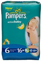 Pampers подгузники Active Baby 6 (15+ кг) 16 шт.