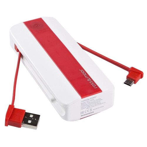 Портативный аккумулятор Ross&Moor PB-LS004, белый/красный, упаковка: коробка портативный аккумулятор ross