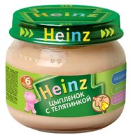 Пюре Heinz Цыпленок с телятинкой (с 6 месяцев) 80 г, 12 шт.