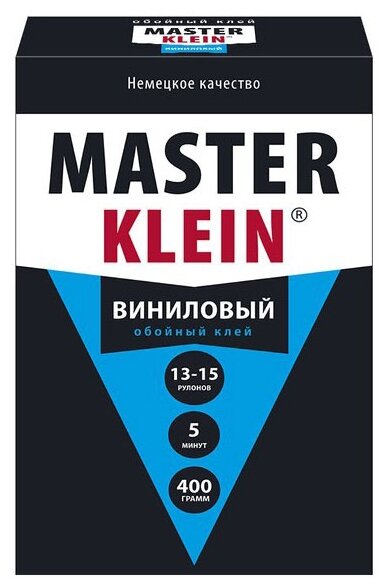 Клей обойный "Master Klein" виниловый 400гр (13-15рулонов, 65м2) жест.пачка