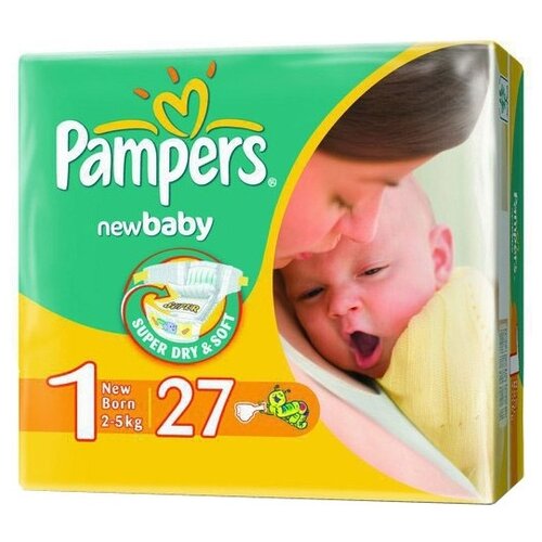 Pampers подгузники New Baby 1 (2-5 кг), 27 шт.