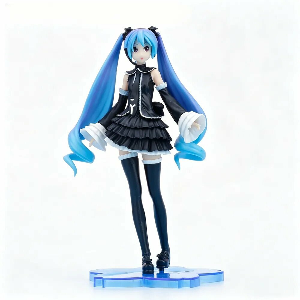 Фигурка Хацунэ Мику "Готическое черное платье", 16.5 см, серия "Project DIVA" от SEGA, ПВХ, коллекционная модель