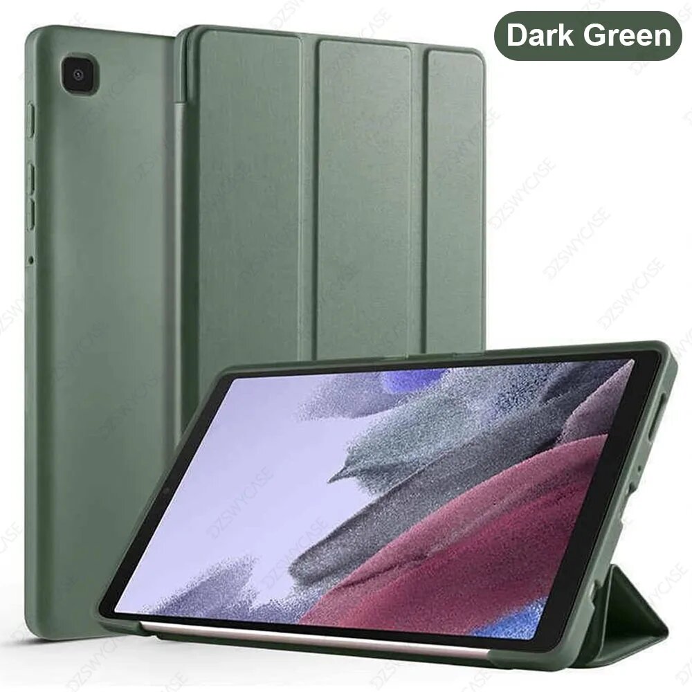 Складной чехол-книжка для Samsung Tab A7 Lite 8.7 дюймов от DZSWYCASE Зеленый, Dark Green