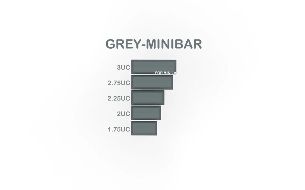 Domikey SA Crisis Grey Mi набор клавиш 104 шт