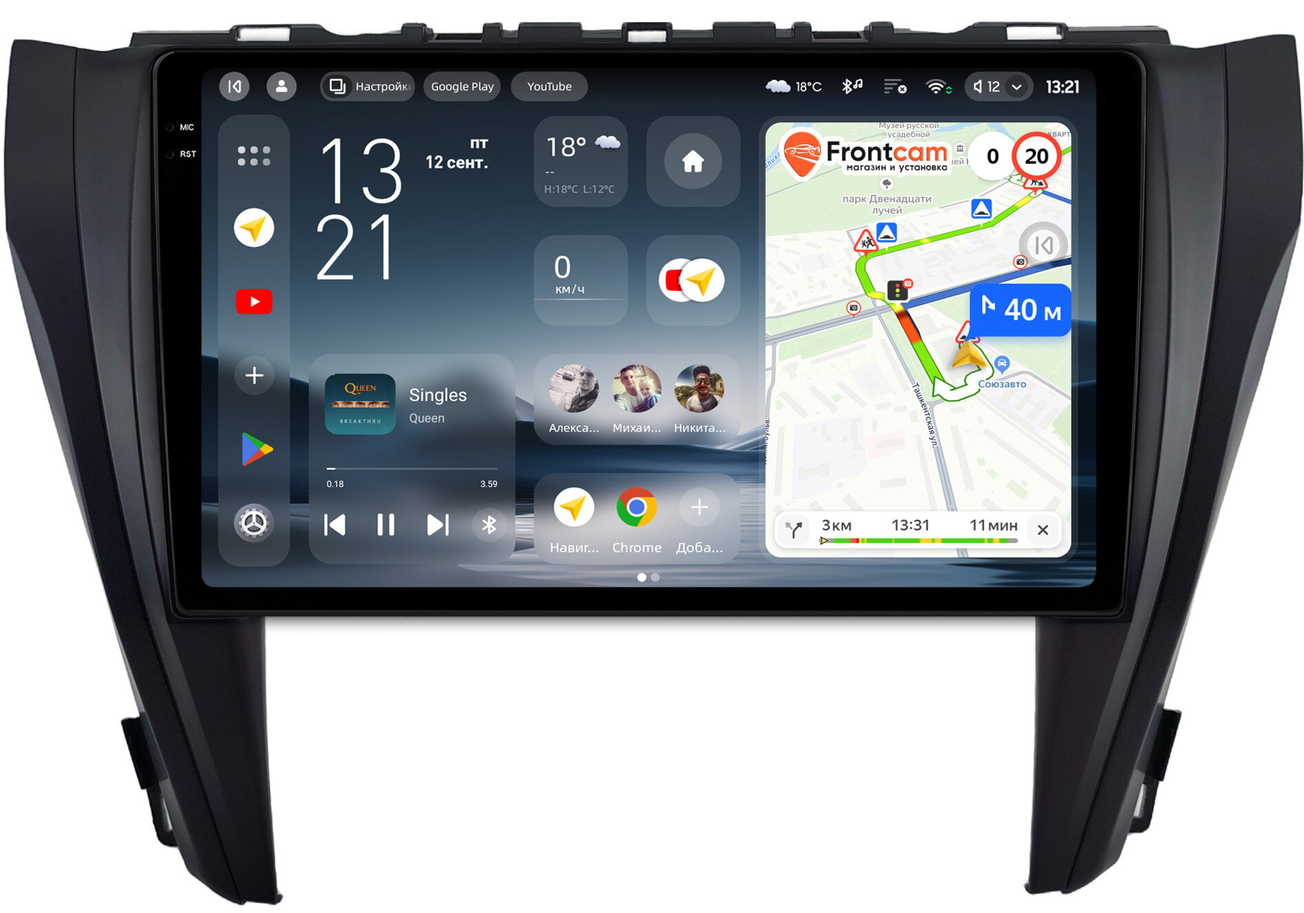 Штатная магнитола Toyota Camry XV55 2014-2018 (авто с камерой, JBL) Teyes CC4 2K 6/64 10.36" RM-10-1691 Android 14 (4G-SIM, DSP, QLed, AI)