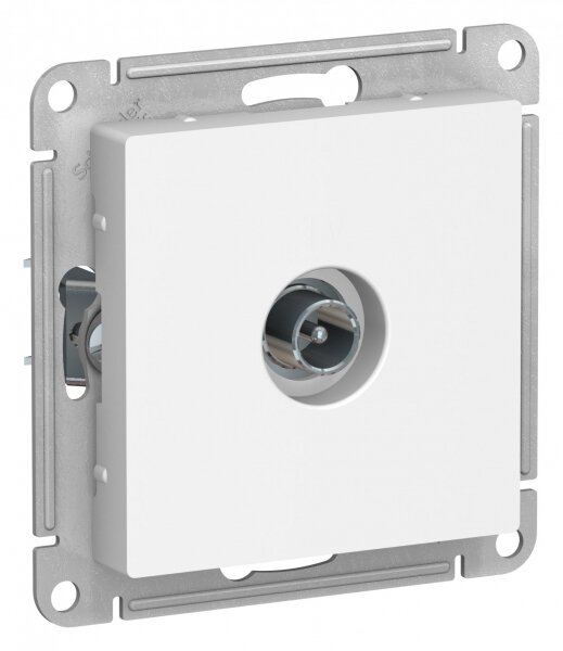 8 шт. Розетка Systeme Electric AtlasDesign Белый ТВ оконечная 1DB, механизм ATN000191