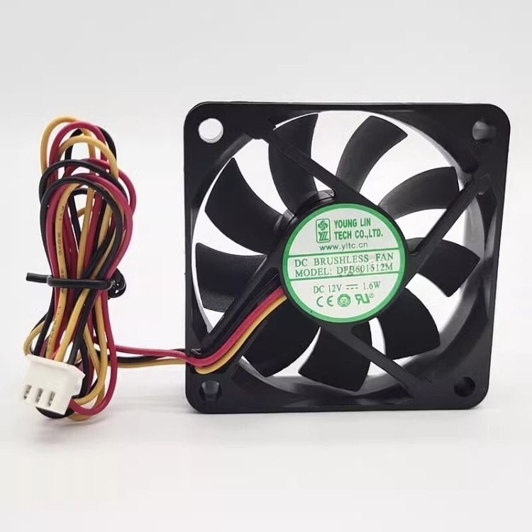 DFB601512M DC12V 1.6W 6CM 6015 3 провода вентиляторы -