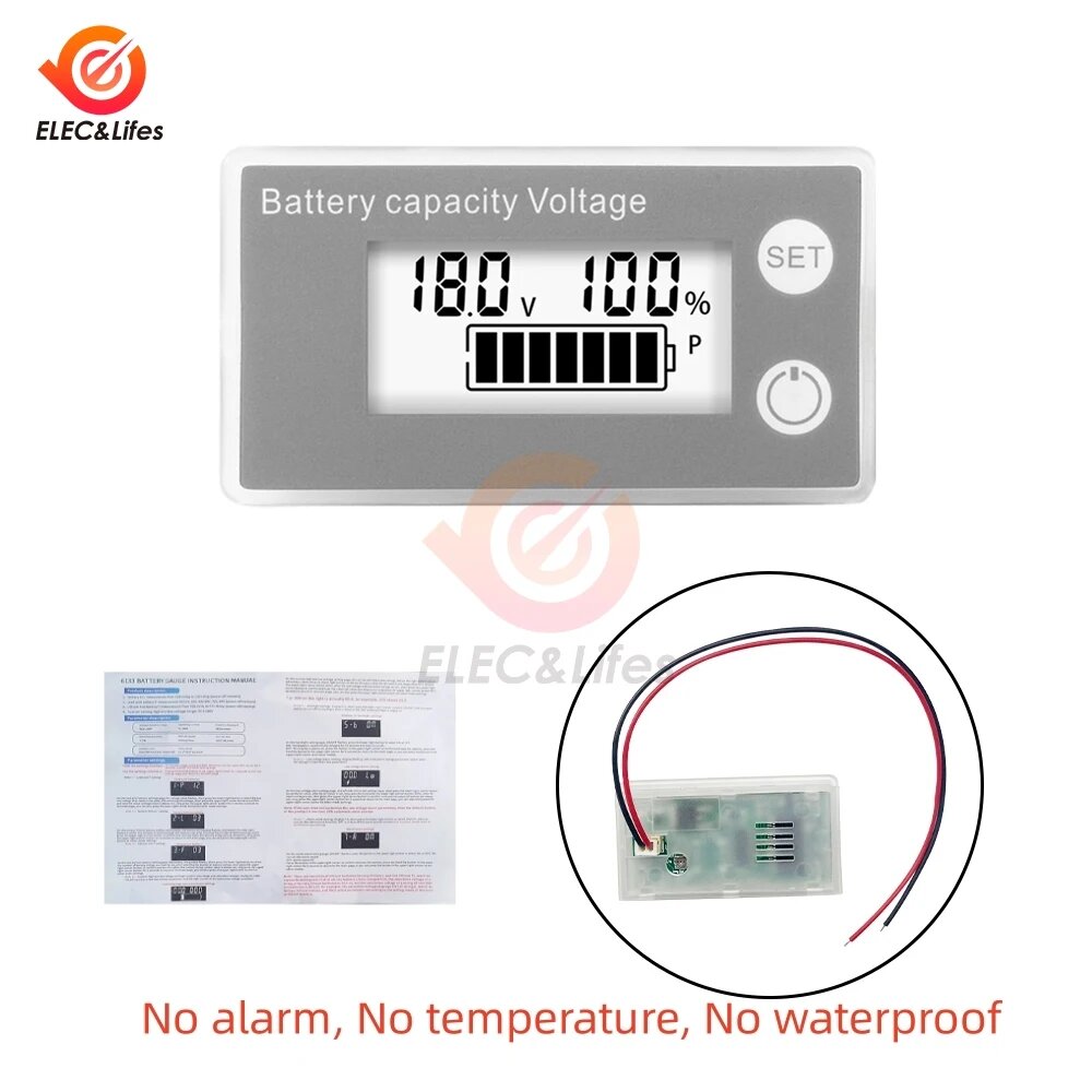Индикатор напряжения и емкости аккумулятора 180V 100%