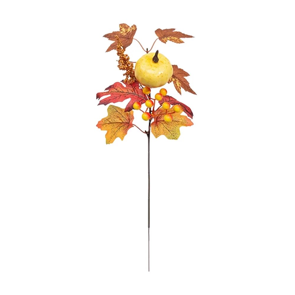 Декоративные ветки с кленовыми листьями и тыквами, Хэллоуин/День урожая C