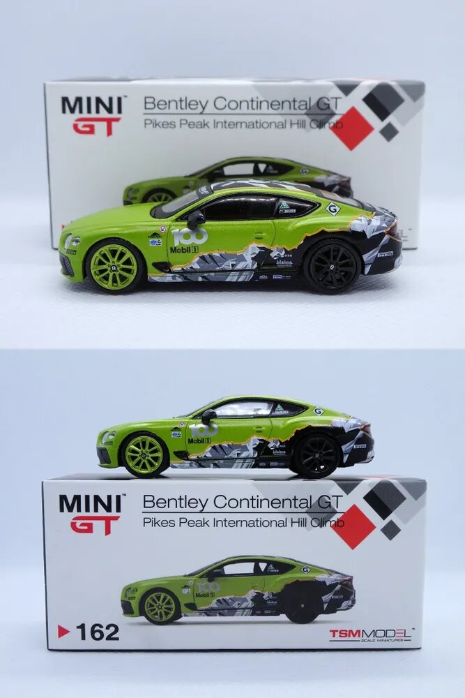 MINI GT 1:64 #162 Bentley Continental GT 2019 Pikes Peak International Hill Climb Коллекционная машинка