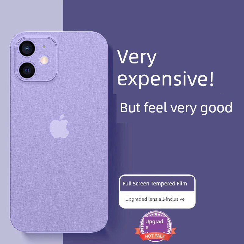Чехол для iPhone 12 Pro в цвете Фиолетовый с антибактериальным покрытием и ультра-тонкой ударопрочной защитой