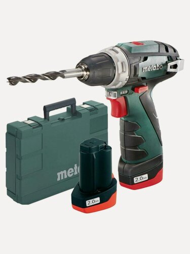 Изображение товара Дрель-шуруповерт аккумуляторная Metabo PowerMaxx BS Basic (600080500), 2 АКБ, быстрая ЗУ, бол. кейс