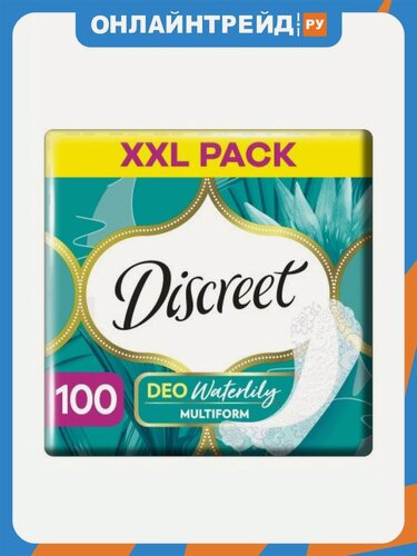 Изображение товара Ежедневные прокладки Discreet Deo Водяная лилия, Multiform, 100 шт