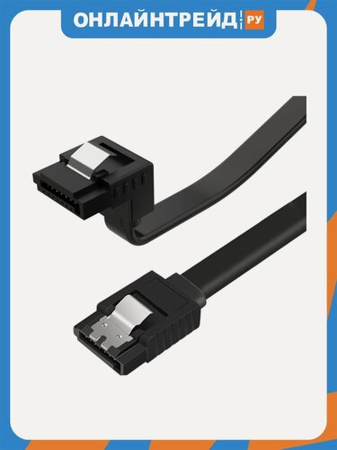 Изображение товара Кабель SATA3 5BITES 6Gbps, угловой, 0.5m SATA3-7PL50A