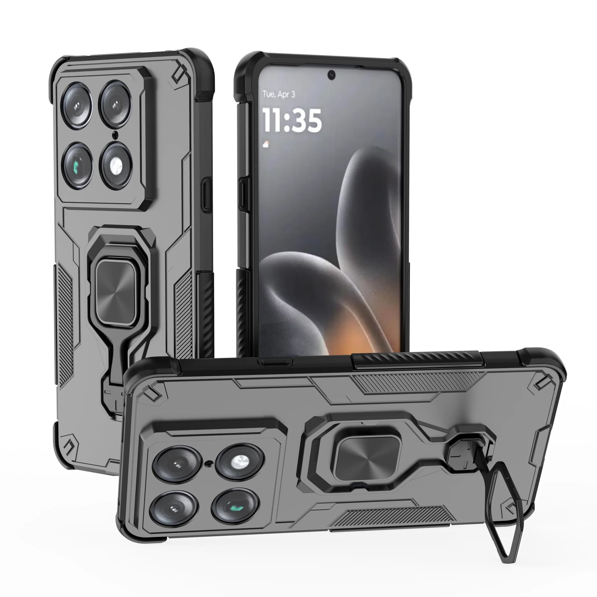 Ударопрочный Магнитный Чехол С Подставкой Для Motorola Signature Edge 70 Ultra Fusion+ 60 G67/57/17 Power - Защитный Чехол Дл.