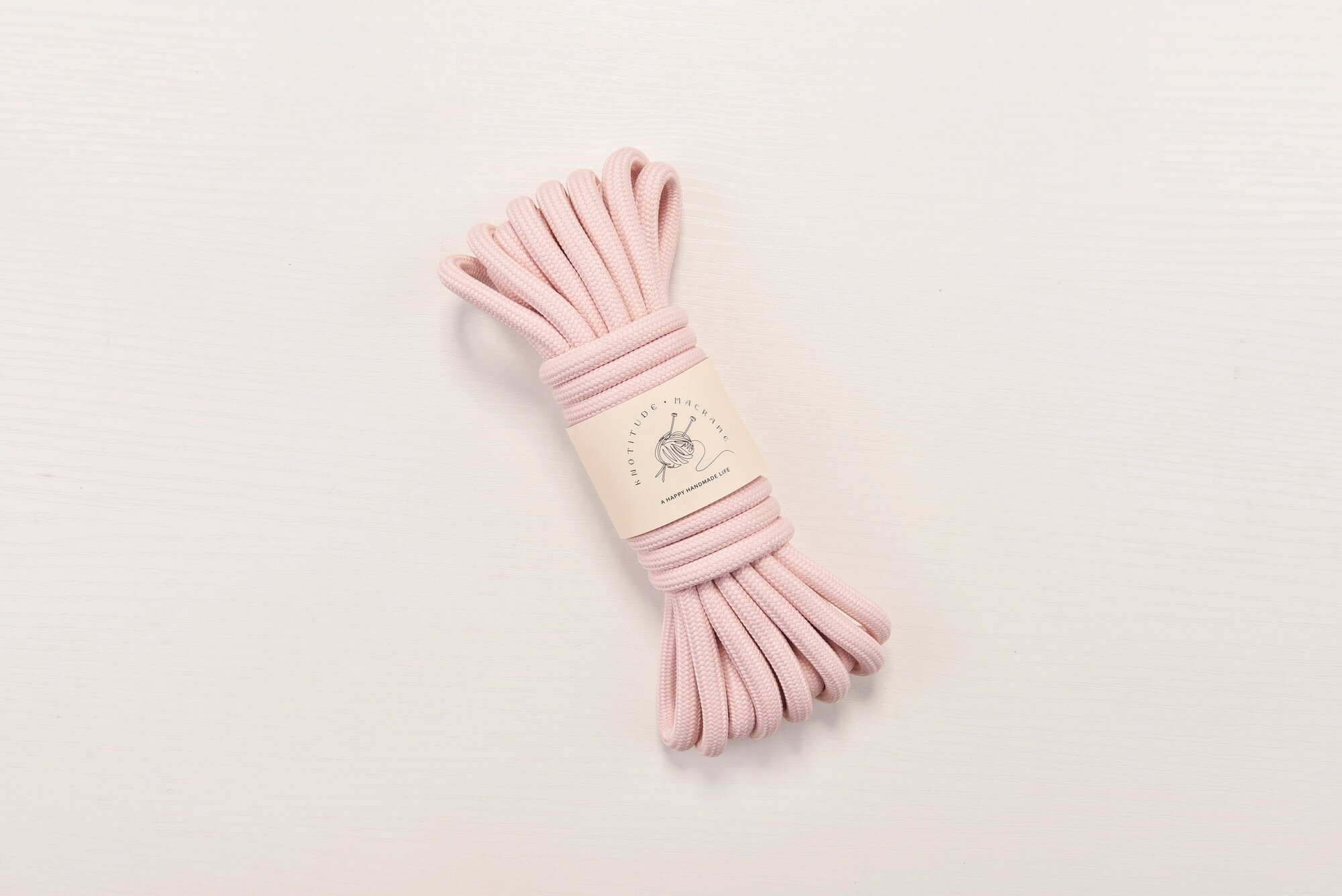 Полиэстерный шнур 8 мм, 5 метров Розовый, 15 Baby Pink