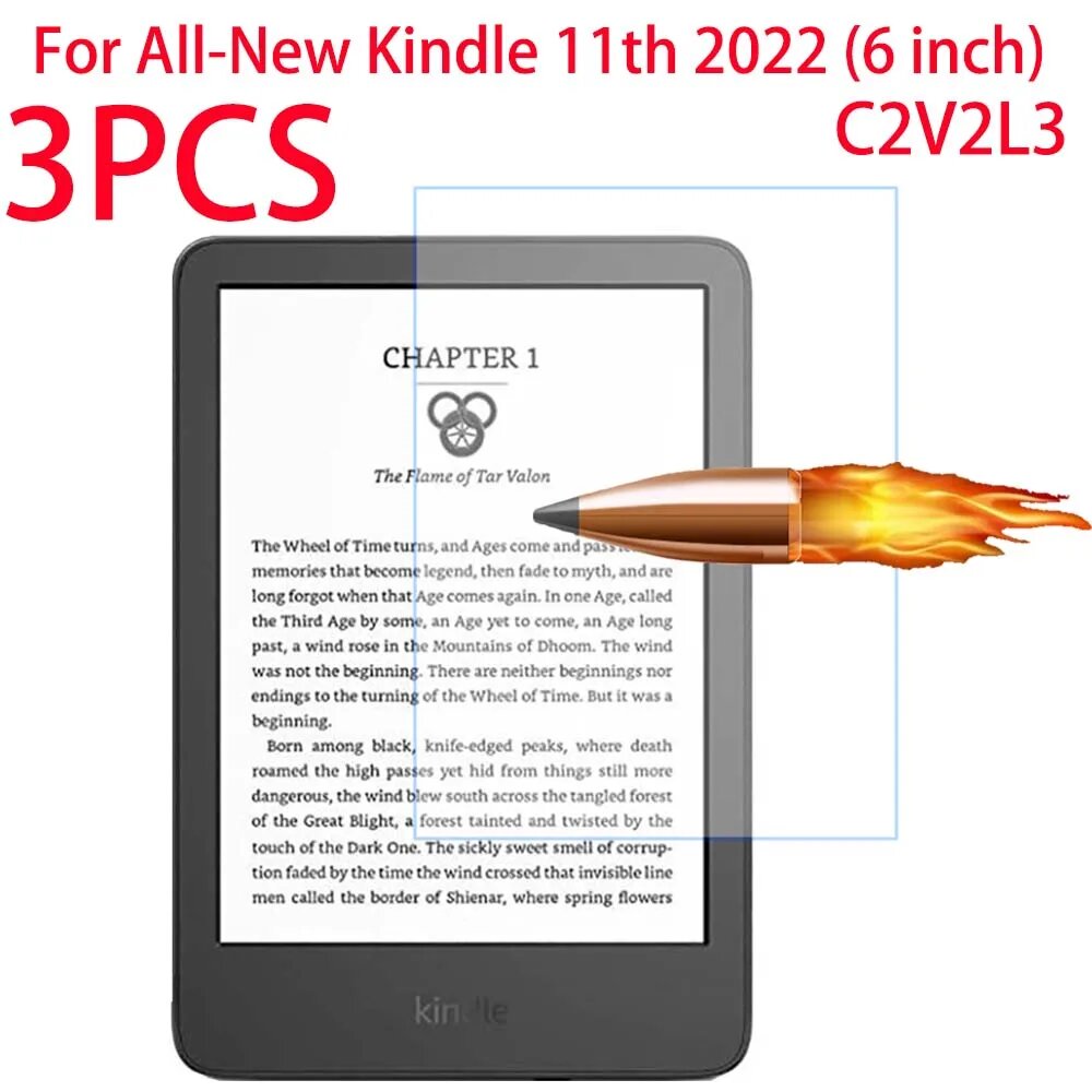 3 Защитные плёнки из закаленного стекла для Kindle 11 поколения