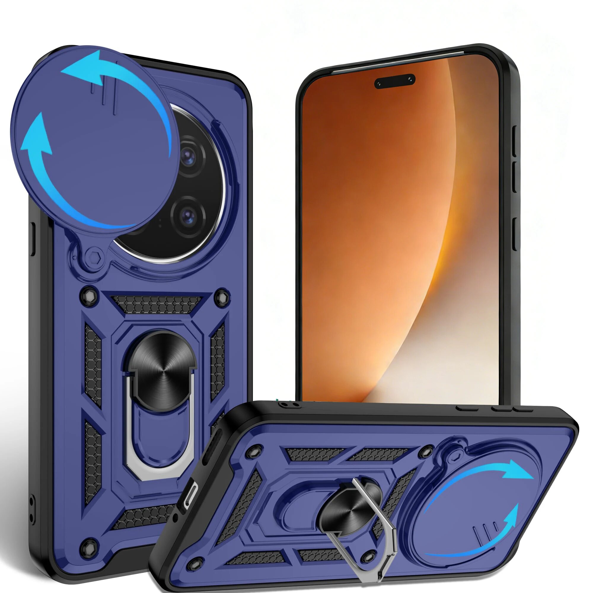 Противоударный Чехол Honor Magic 8 Pro Lite G С Выдвижной Крышкой Для Синий, Blue, Honor Magic 8 Pro