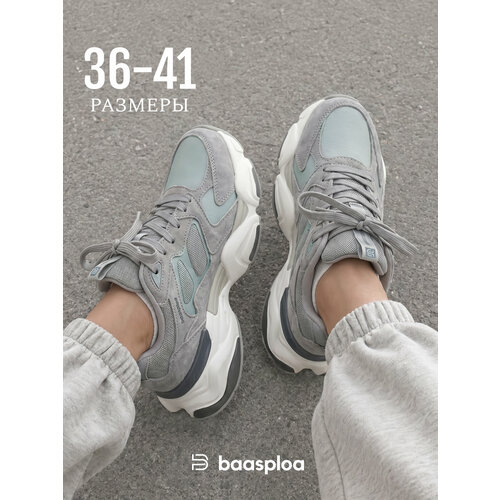 фото Кроссовки baasploa, полнота 6 (ru)/ на среднюю стопу, размер 36, серый