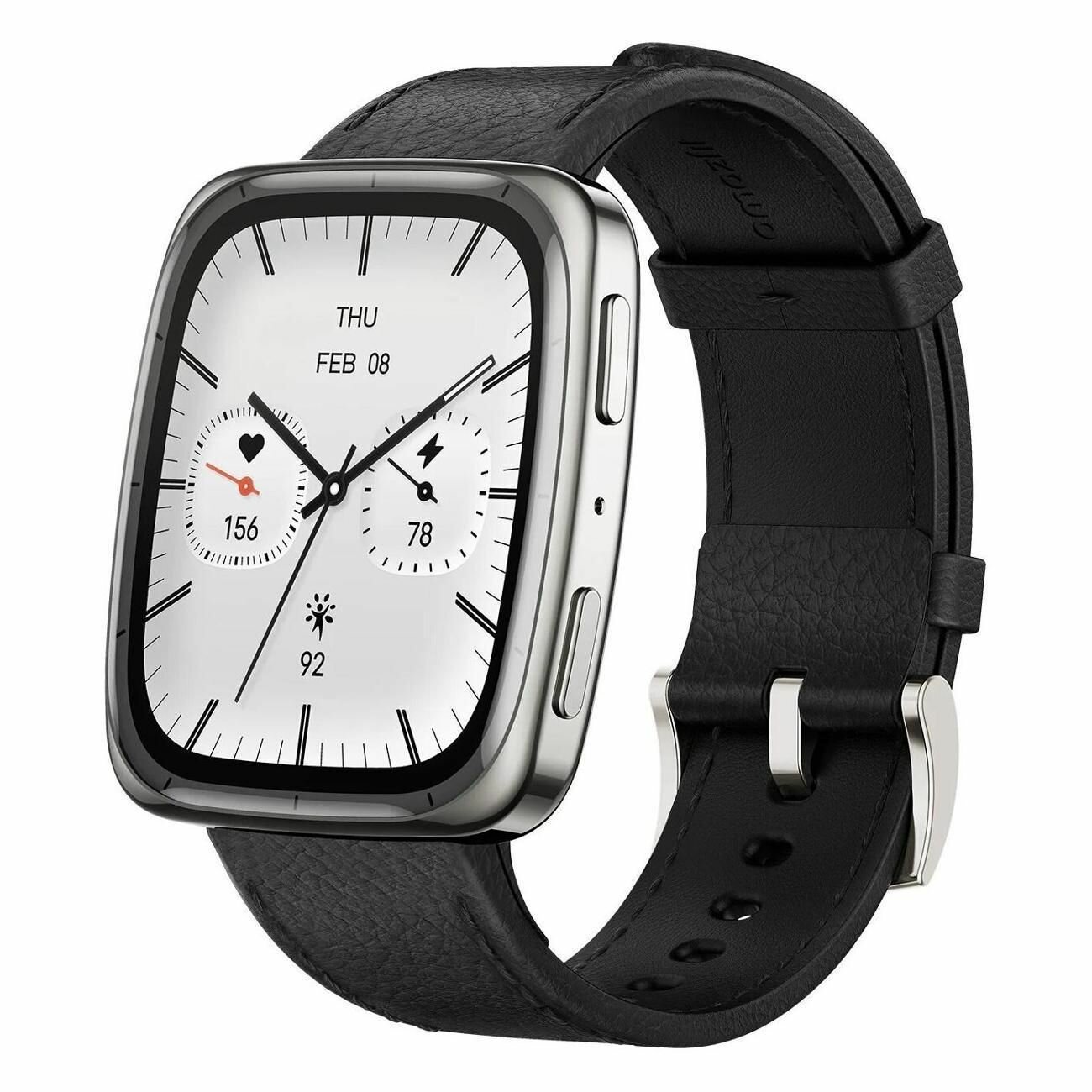 Смарт-часы Amazfit A2440 Active 2S Black Leather (6972596108825)