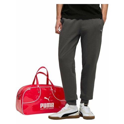 фото Брюки спортивные puma ess elevated pants fl cl, размер l, серый