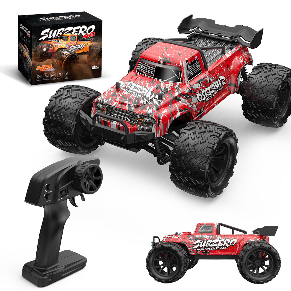 1:16 Масштабный Внедорожный 4WD Водонепроницаемый RC Пульт Управления Автомобиль Красного Цвета для Копания и