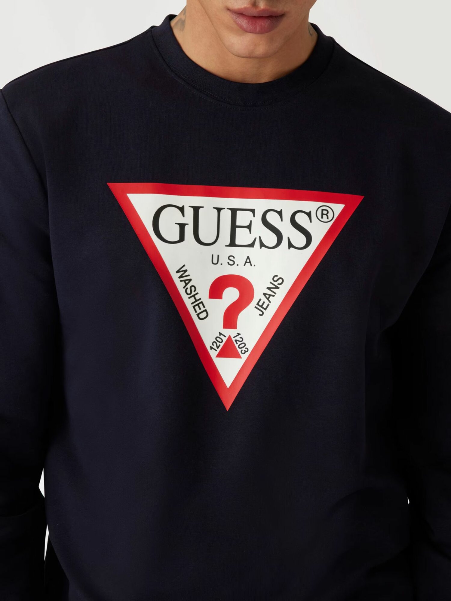 Свитшот GUESS, размер M, , синий — фото 1