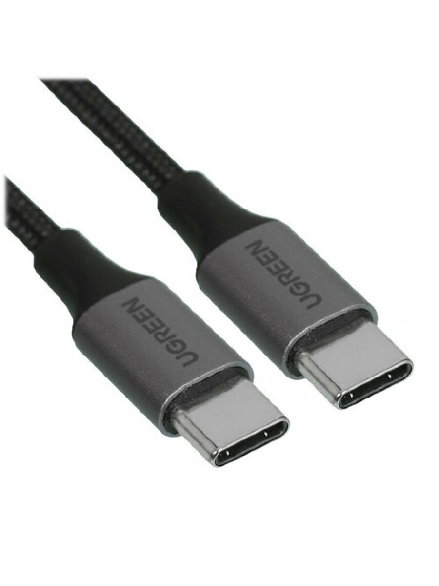 Кабель круглый Ugreen USB Type-C - USB Type-C серый 1 м