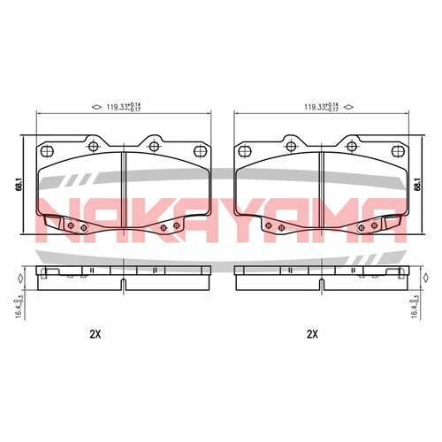 Колодки тормозные дисковые Nakayama HP8515NY