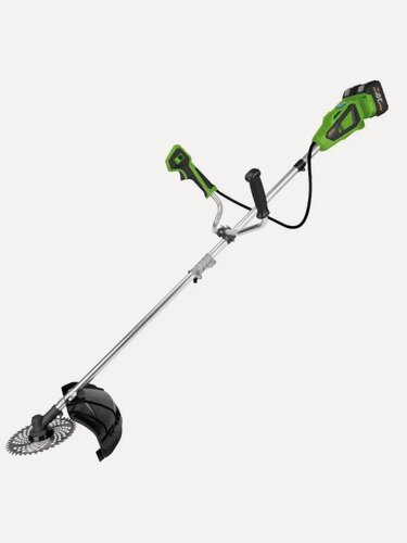 Изображение товара Триммер аккумуляторный ProCraft ATA40/2S, аккумулятор 20 В, леска/нож, ширина скашивания 41 см