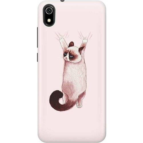 фото Ультратонкий силиконовый чехол-накладка для xiaomi redmi 7a с принтом "недовольный кот" slvgo