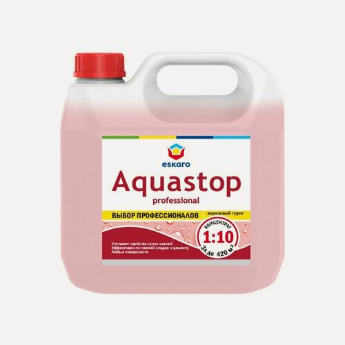Изображение товара Грунтовка акриловая Eskaro Aquastop Professional 3 л, концентрат 1:10, для внутренних и наружных работ