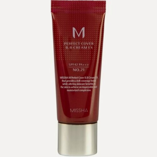 Изображение товара Тональный BB крем Missha Идеальное покрытие SPF42 тон 21 светло-бежевый, 20 мл