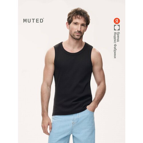 фото Майка muted приталенного кроя, размер xl, черный
