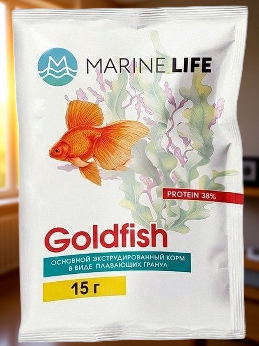 Marine Life Goldfish корм в виде плавающих гранул для золотых рыб,15 гр