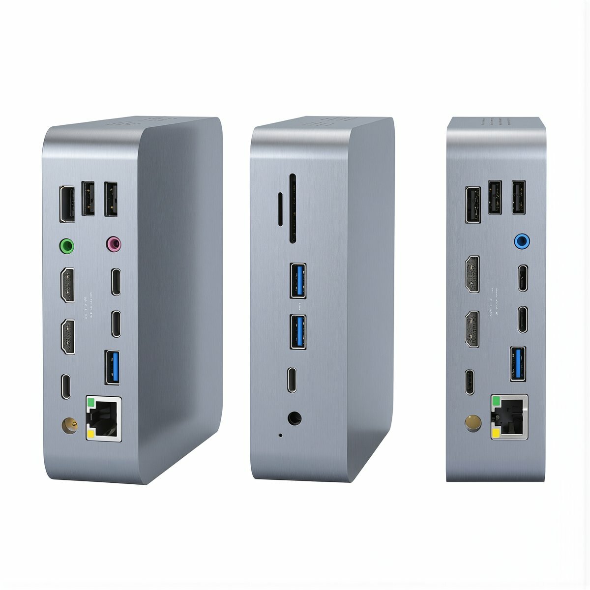 Многопортовой хаб для ноутбука 19 в 1 с портом Type-C 4K HDMI DP PD 60 Вт гигабитная сеть поддержка процессоров М1