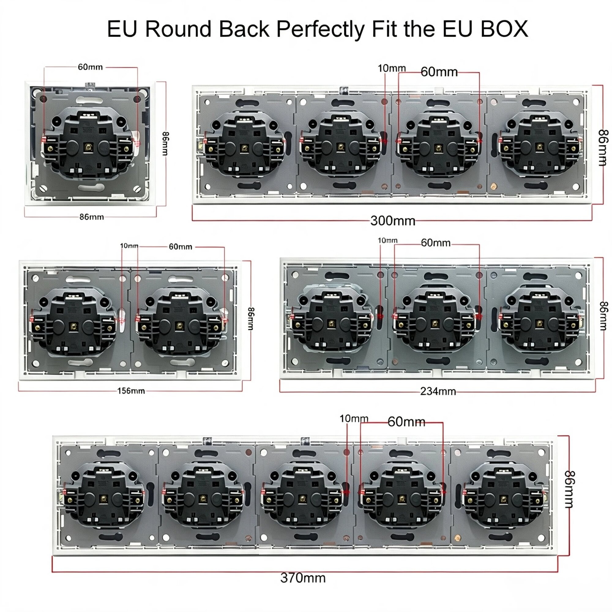 Wallpad EU Socket with Cap, черная — фото 1