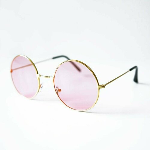 Карнавальные очки Джона Леннона "Круглые" Розовые