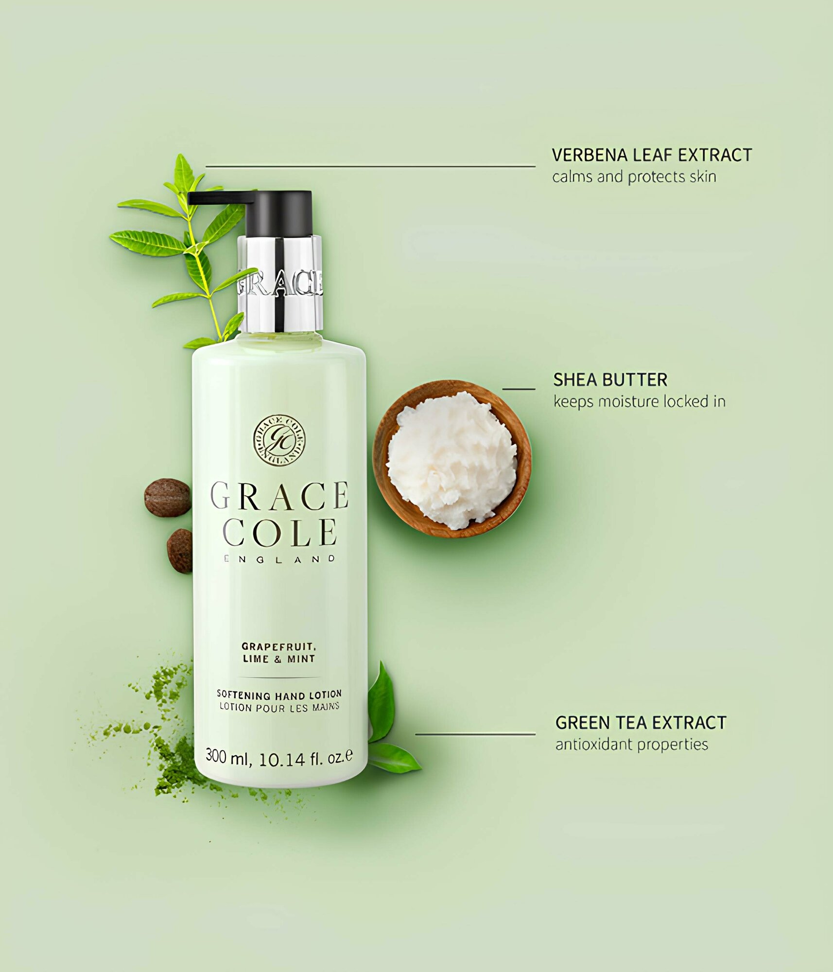 Лосьон для рук Grace Cole Grapefruit Lime & Mint - фото №5