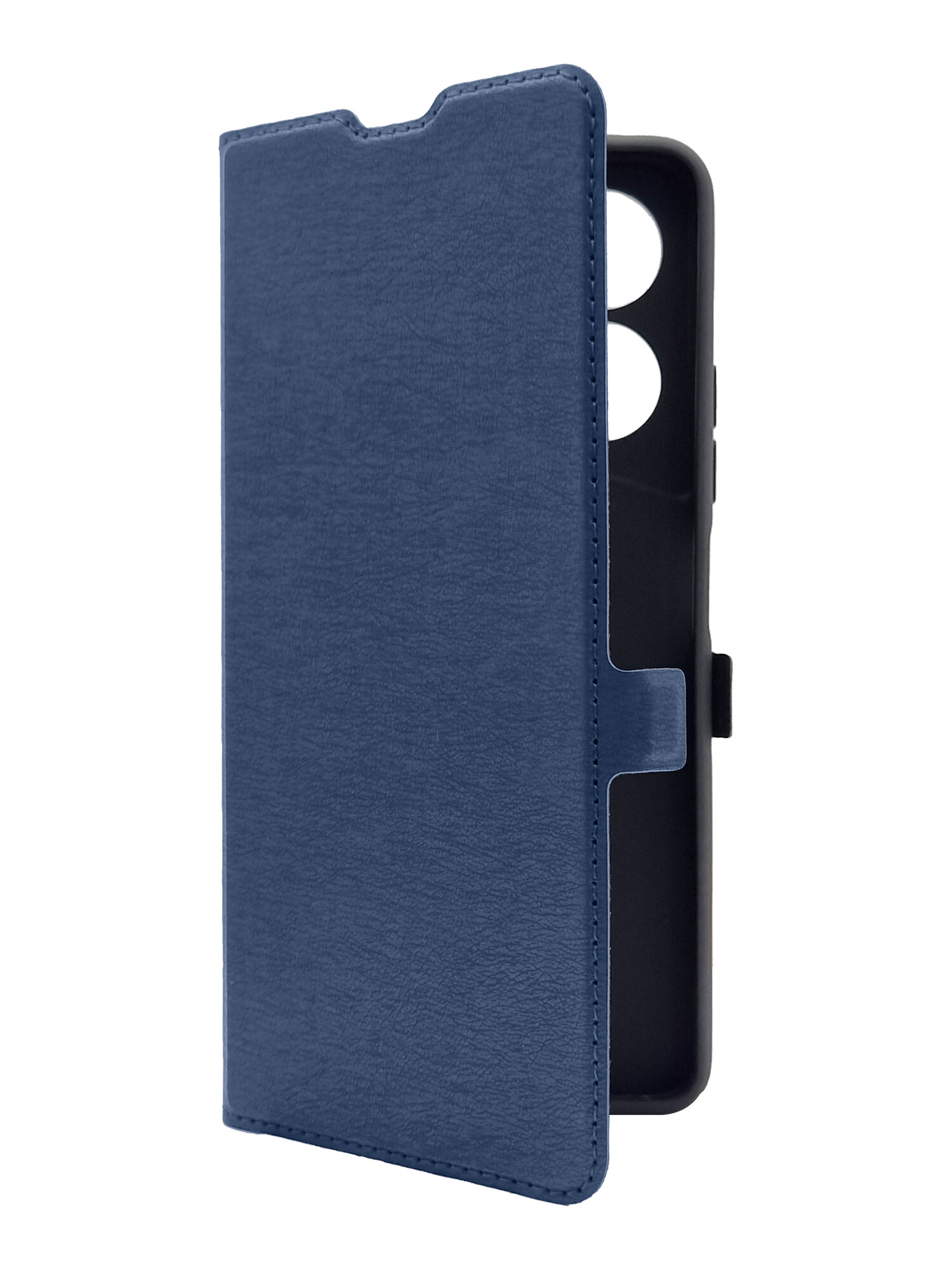 Чехол на Tecno Pova Neo 3 (Техно Пова Нео 3) синий книжка эко-кожа с функцией подставки отделением для пластиковых карт и магнитами Book case Brozo