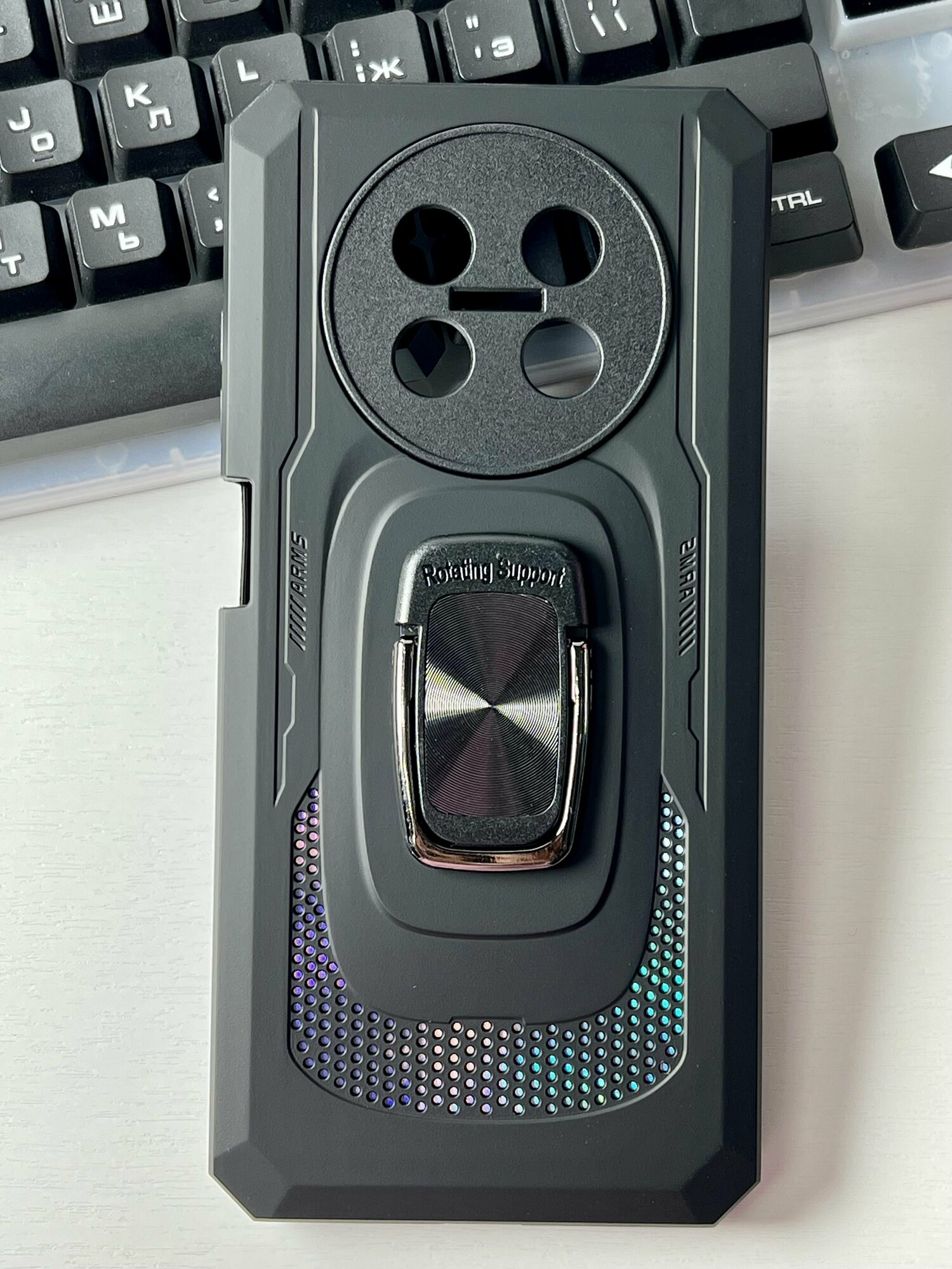 фото Чехол для Huawei Nova Y91 / Хуавей Нова Ю91 с защитой камеры, противоударный, ударопрочный, усиленный, черный