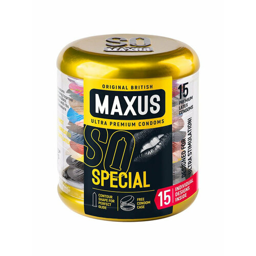 Презервативы с точками и рёбрами MAXUS Special - 15 шт. презервативы с точками и рёбрами в железном кейсе maxus special 3 шт