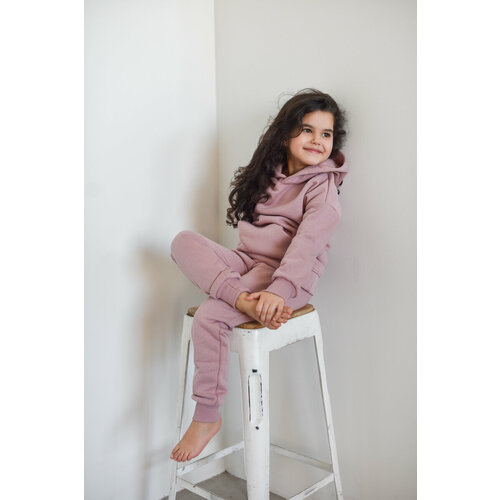 фото Комплект одежды rostik, худи и брюки, размер 104, розовый