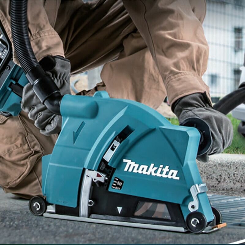 Кожух для штробления с пылеотводом для шлифмашин Makita 230 мм на роликах, - фото №5