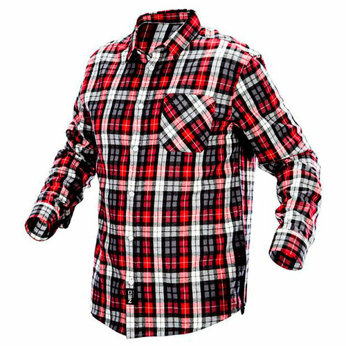 Рубашка NEO Tools, размер 58красный, белый