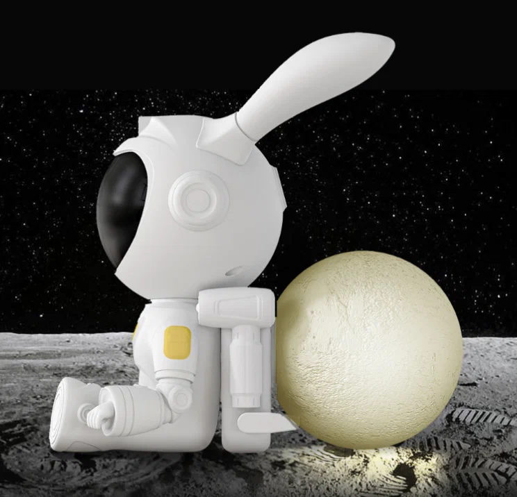 Домашний лазерный проектор звездного неба Заяц космонавт / Moon Bunny VANVAN