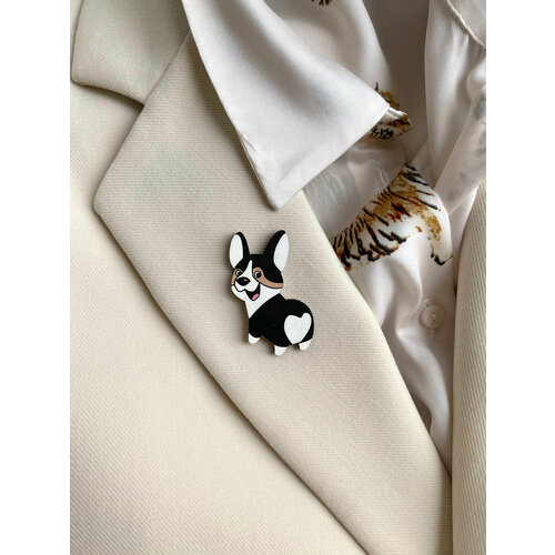 Брошь, черный