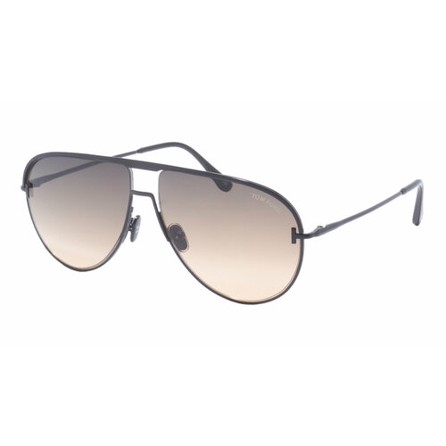 фото Солнцезащитные очки tom ford, авиаторы, оправа: металл, с защитой от уф, градиентные, серый